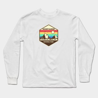 Mount Rainier National Park Retro Long Sleeve T-Shirt